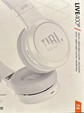 JBL LIVE 400BT Wireless On-Ear Headphones - White